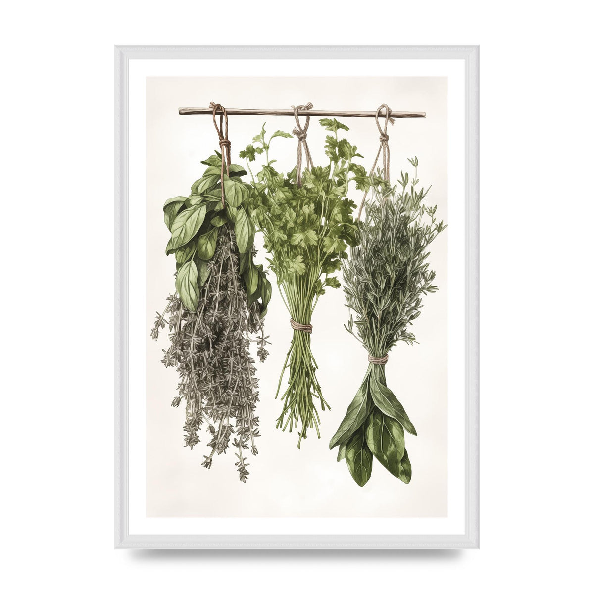 Harmonious Hanging Herbs Illustration