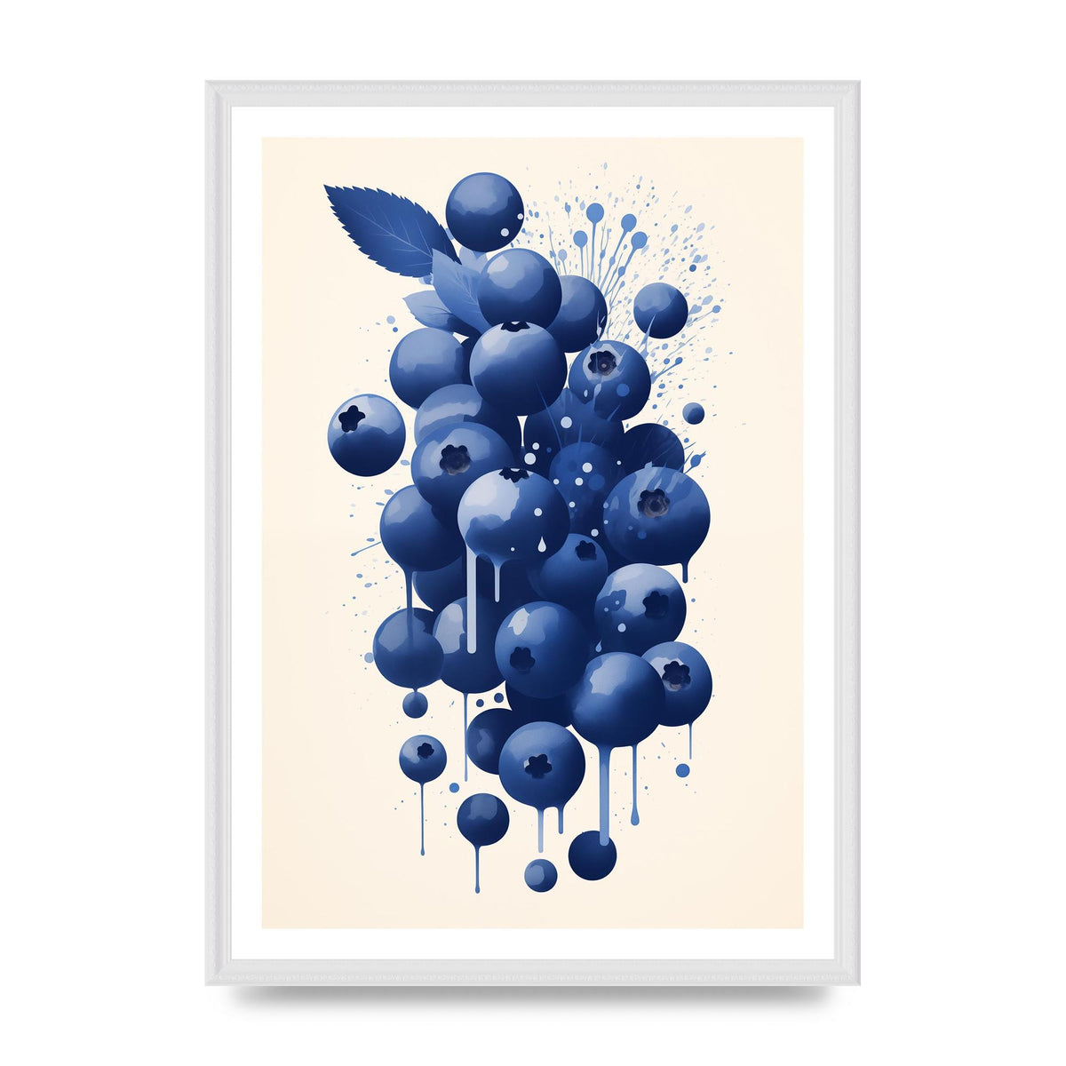 Blueberries Cluster Simplified Riso