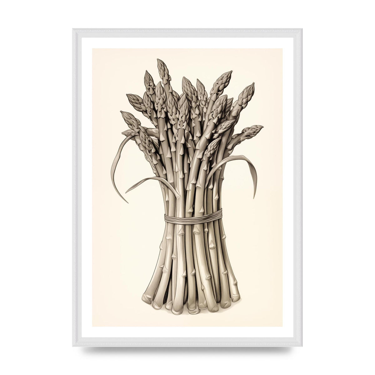 Asparagus Elegance Monochrome Riso