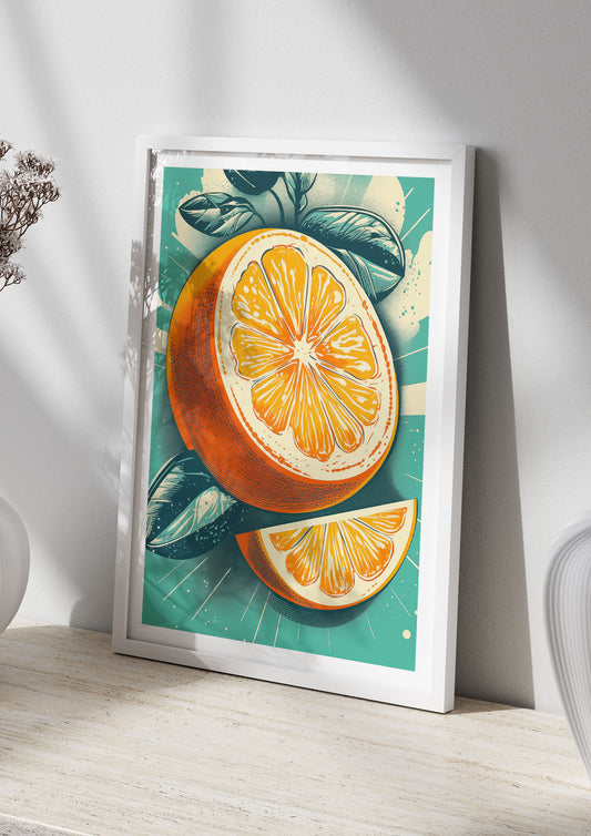 Luminous Lemon Citrus Slices Graphic