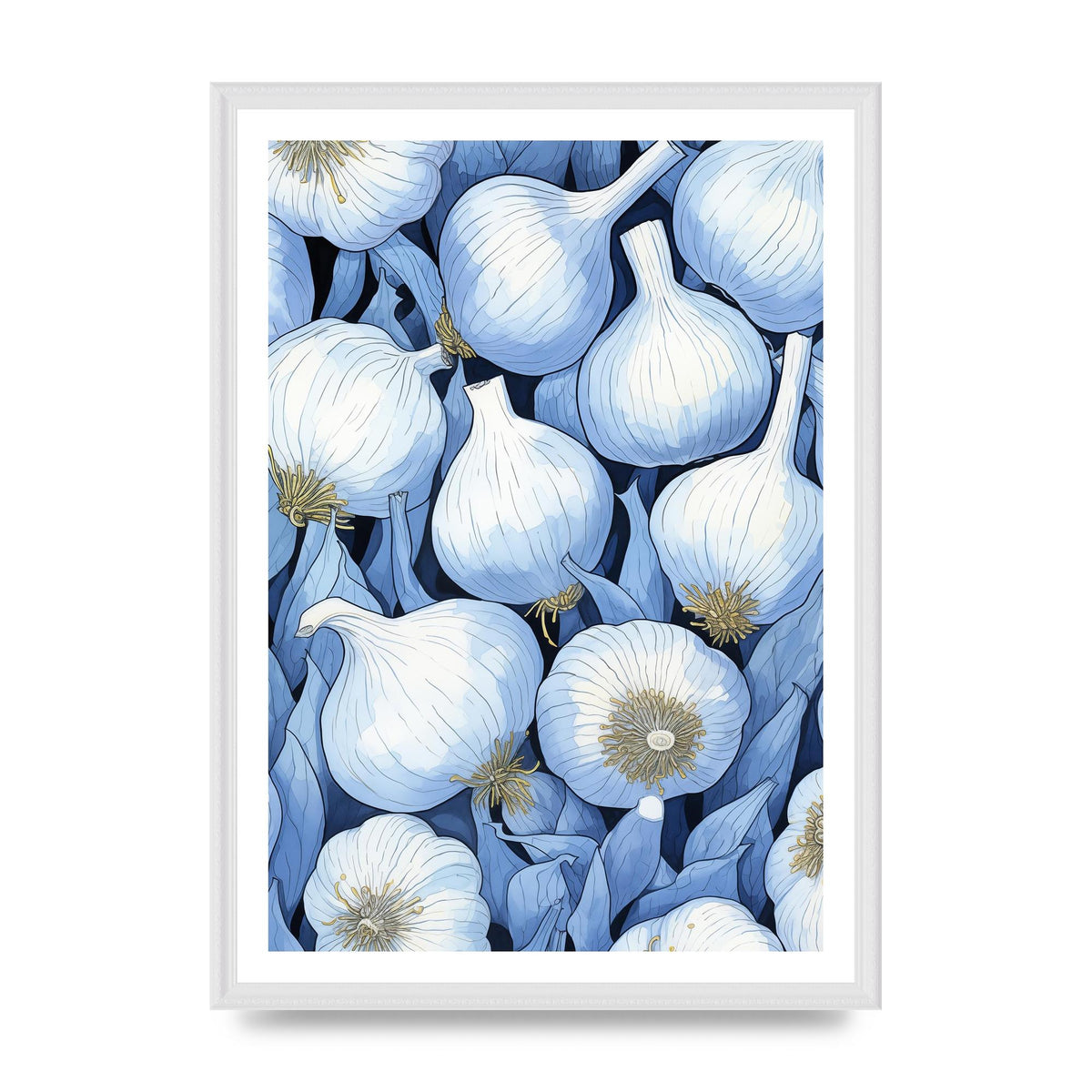 Stylized Garlic Bulbs Clean Art