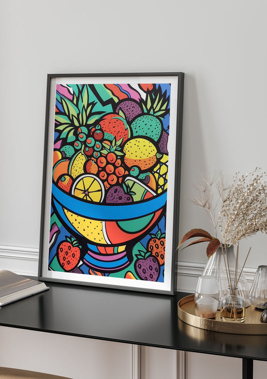 Animated Fruit Bowl in Britto Style