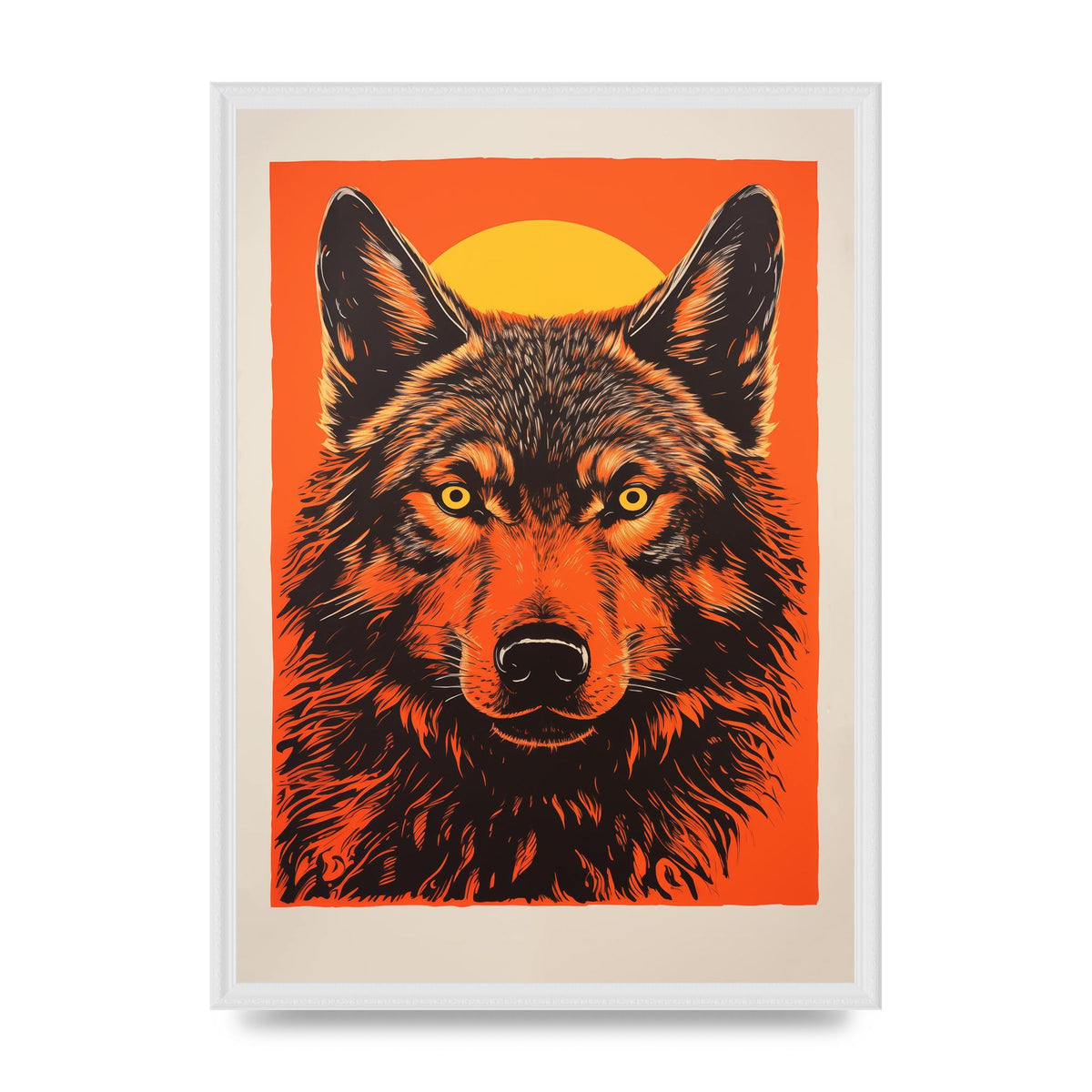 Wolfs Mystery on Orange Risograph