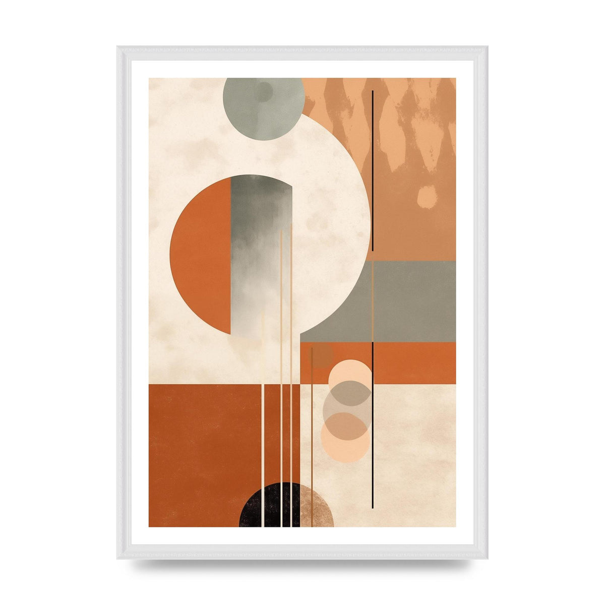 Geometric Boho Serenity Earthy Risograph
