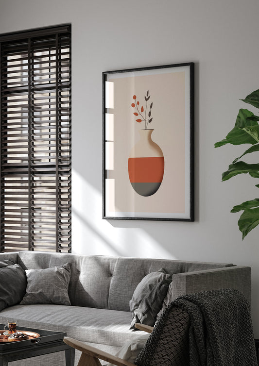 Refined Boho Vase in Earthy Tones