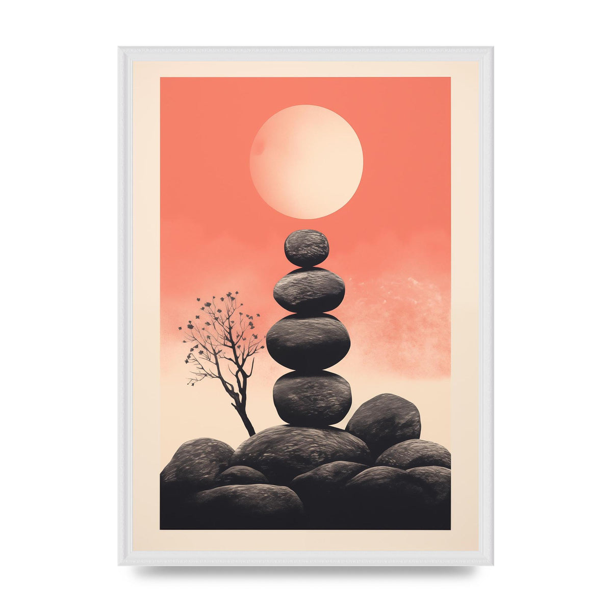 Pebble Haven Serene Boho Art