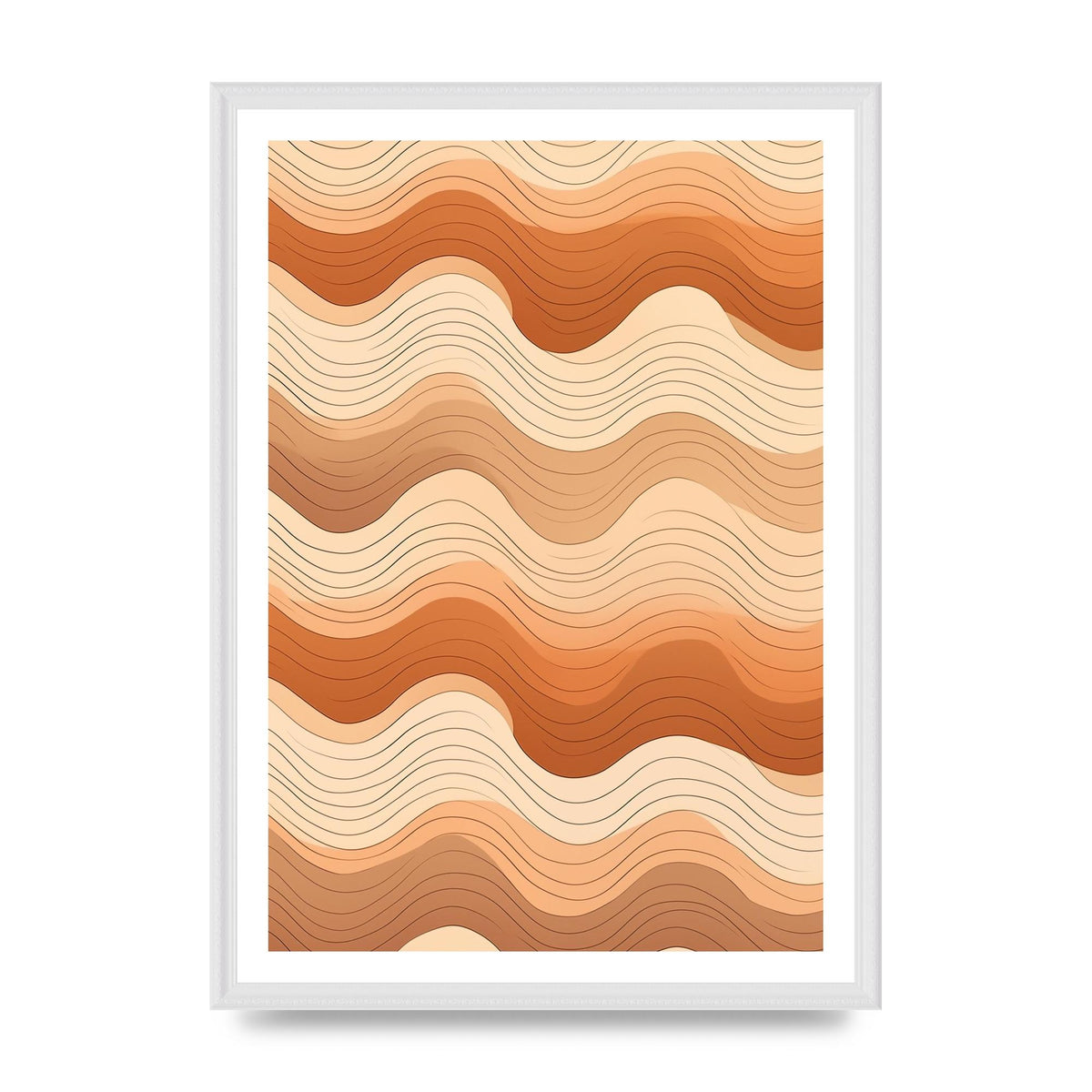 Boho Waves Tranquil Beige and Brown Hues