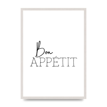 Bon Appetit" Wall Art - A2 framed