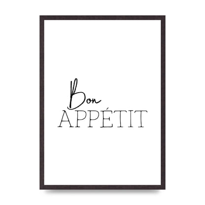 Bon Appetit" Wall Art - A2 framed
