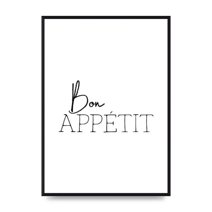 Bon Appetit" Wall Art - A2 framed