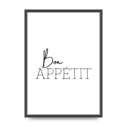 Bon Appetit" Wall Art - A2 framed