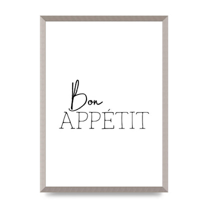 Bon Appetit" Wall Art - A2 framed
