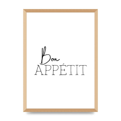 Bon Appetit" Wall Art - A2 framed