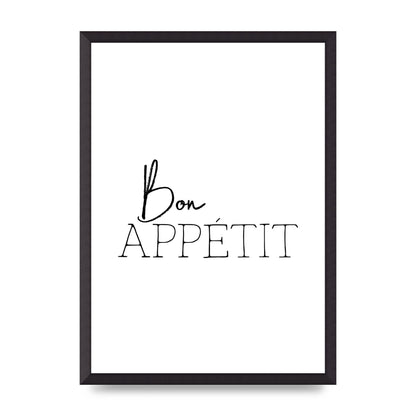 Bon Appetit" Wall Art - A2 framed