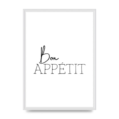 Bon Appetit" Wall Art - A2 framed