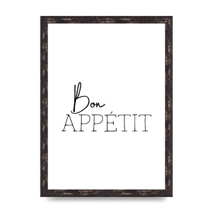 Bon Appetit" Wall Art - A3 framed