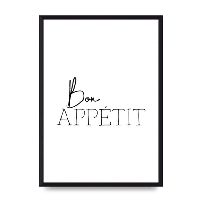Bon Appetit" Wall Art - A3 framed
