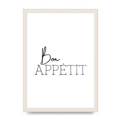Bon Appetit" Wall Art - A3 framed