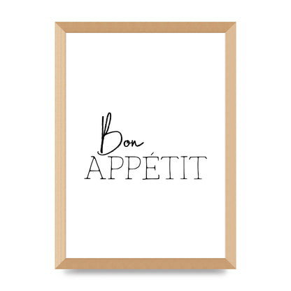 Bon Appetit" Wall Art - A3 framed