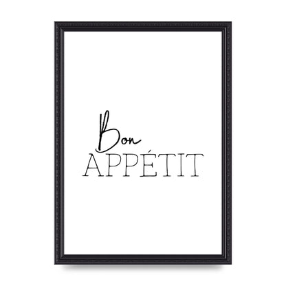 Bon Appetit" Wall Art - A3 framed