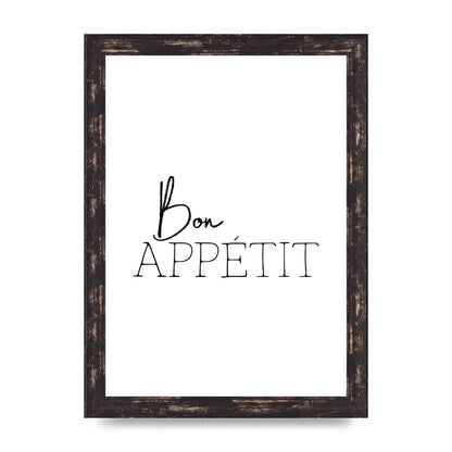 Bon Appetit" Wall Art - A4 framed