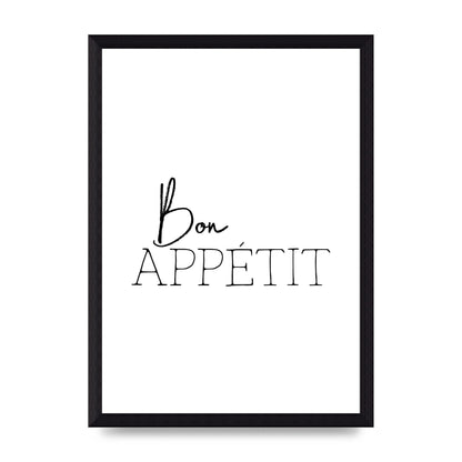 Bon Appetit" Wall Art - A4 framed