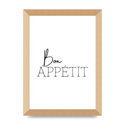 Bon Appetit" Wall Art - A4 framed