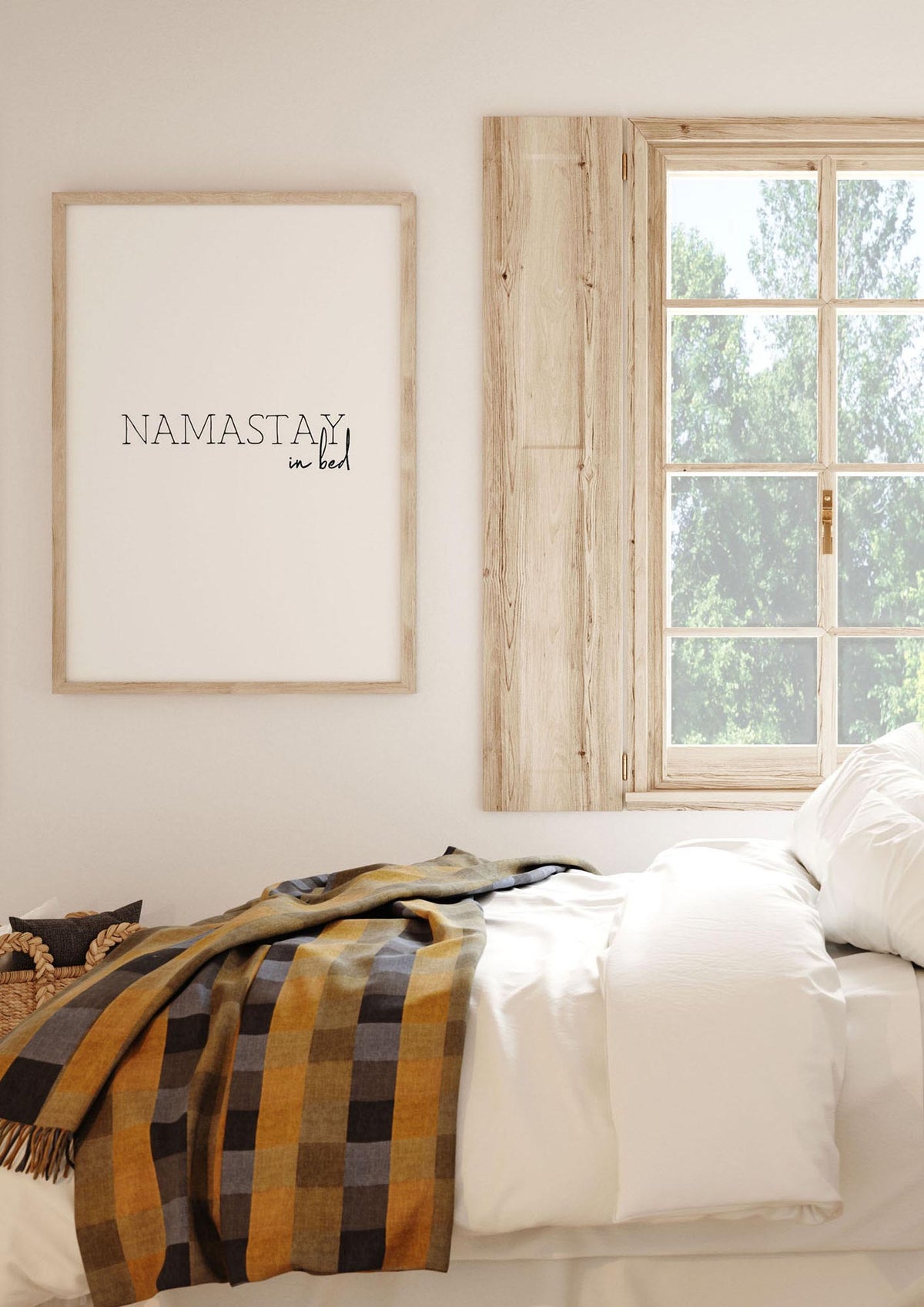 Namastay In Bed" Art for the home - bedroom 1
