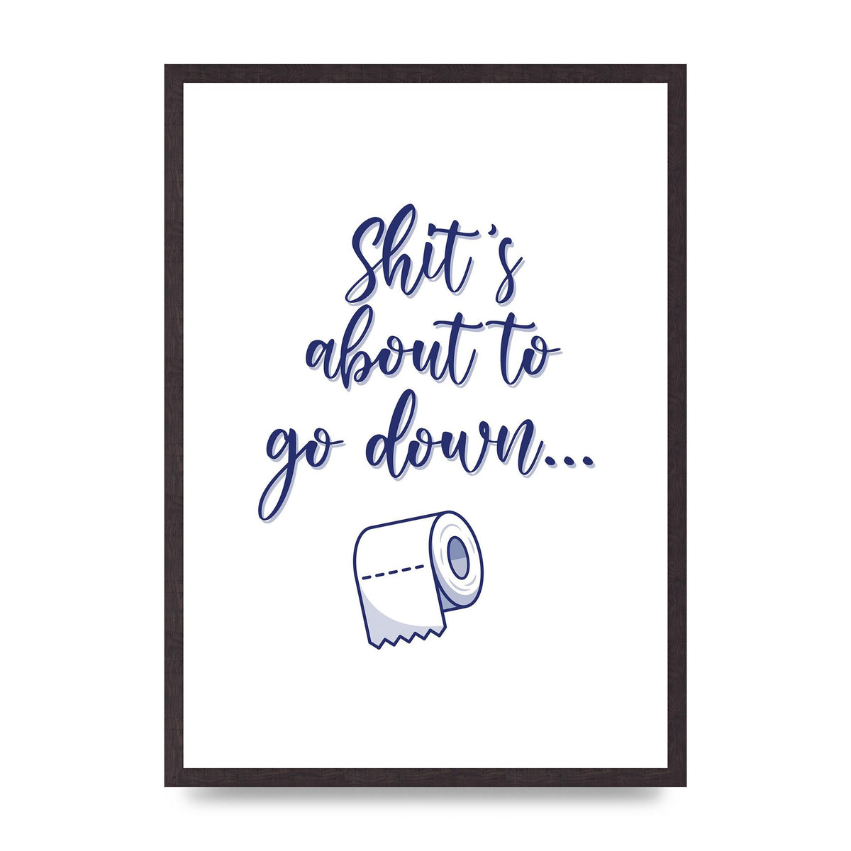 Shit Is About To" Wall Art - A2 framed