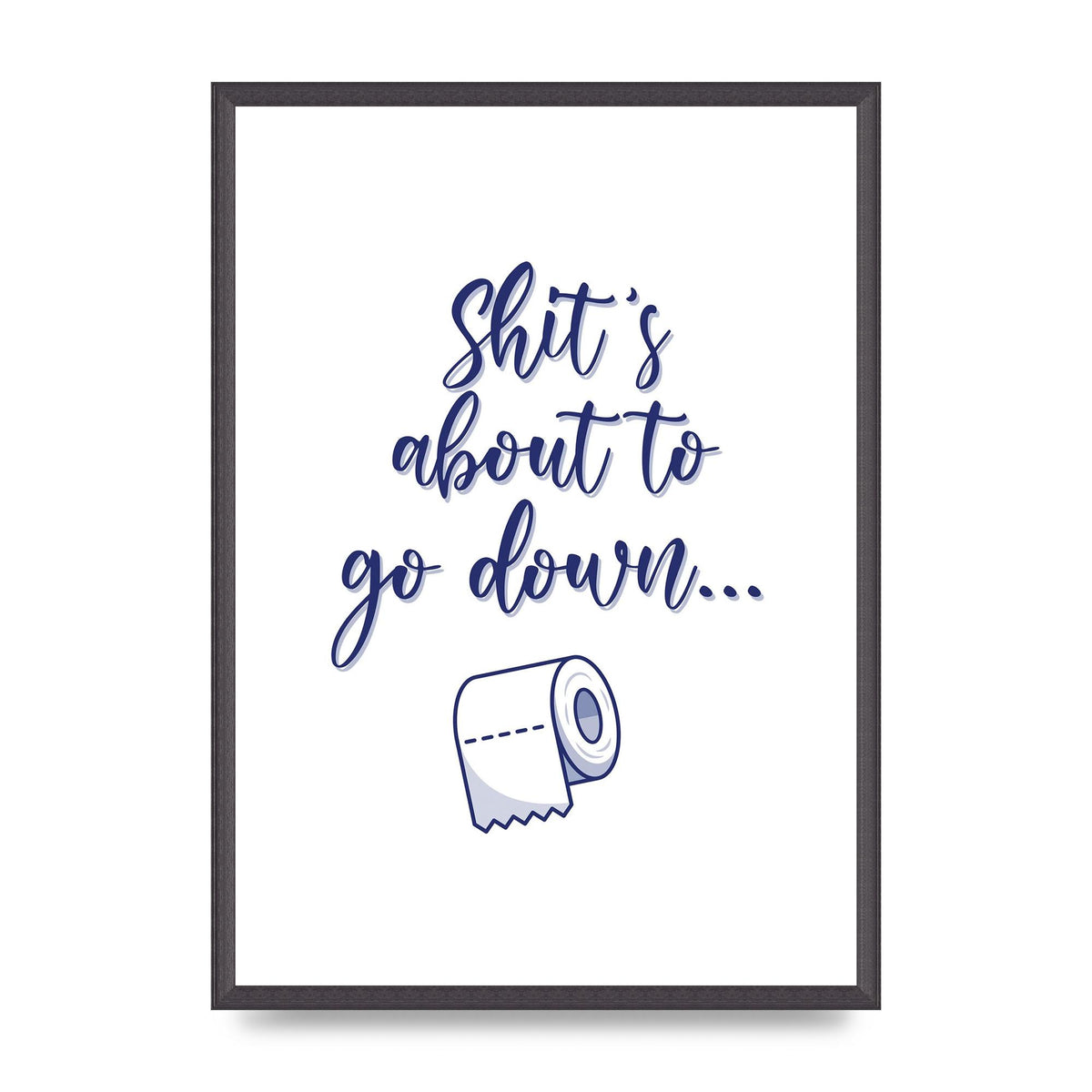 Shit Is About To" Wall Art - A2 framed