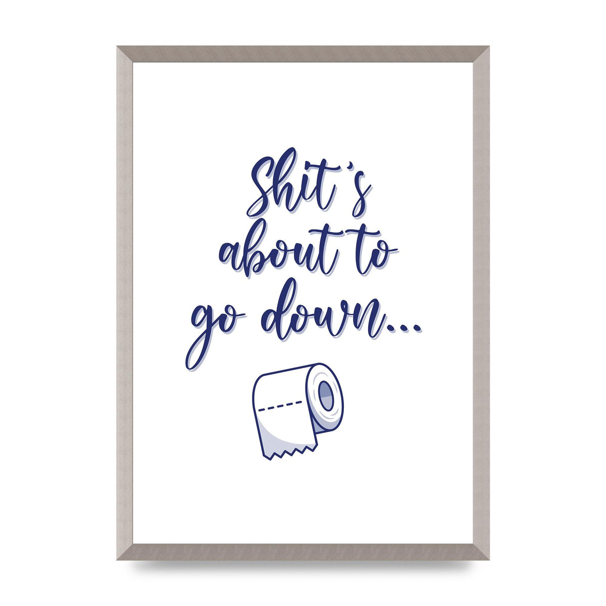 Shit Is About To" Wall Art - A2 framed