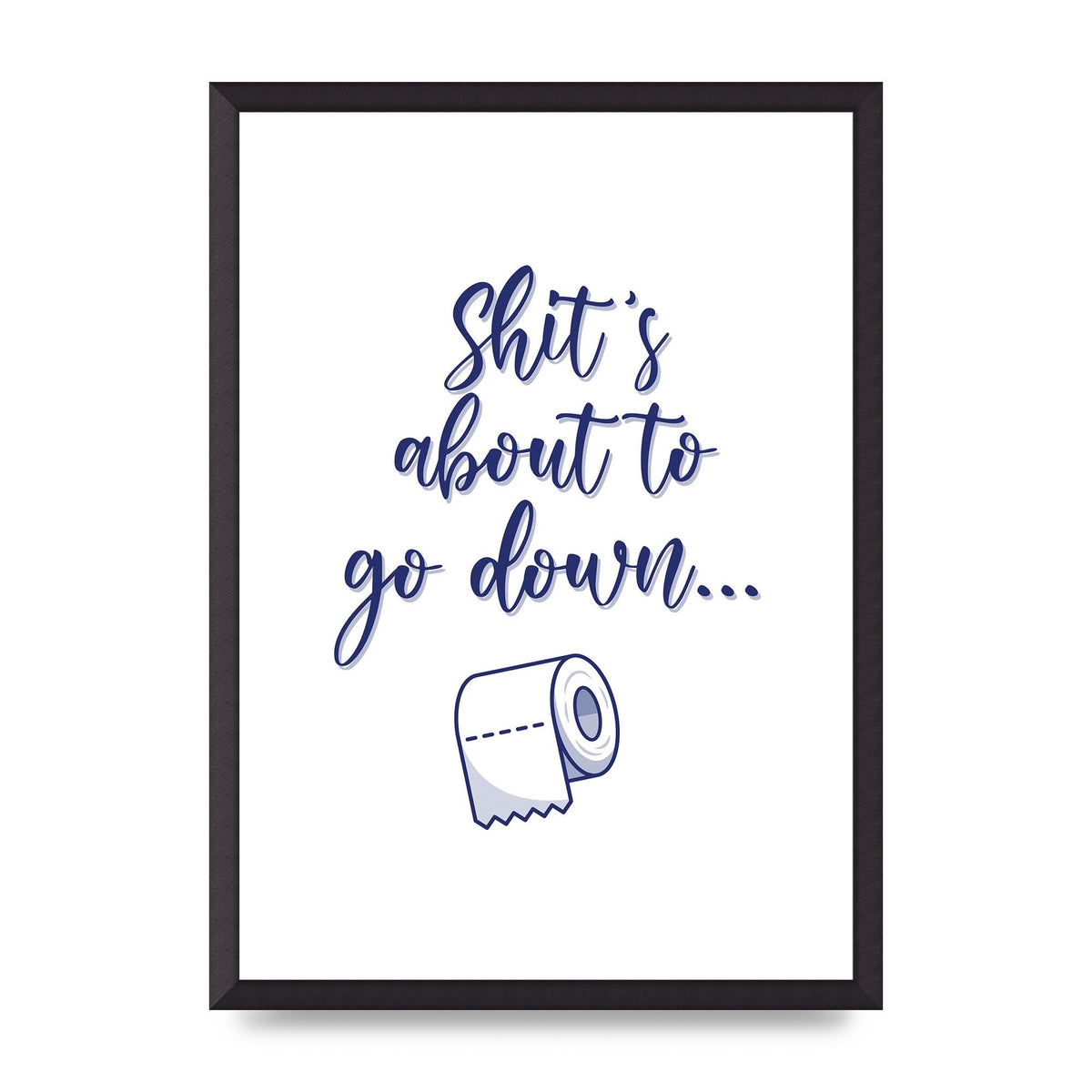 Shit Is About To" Wall Art - A2 framed