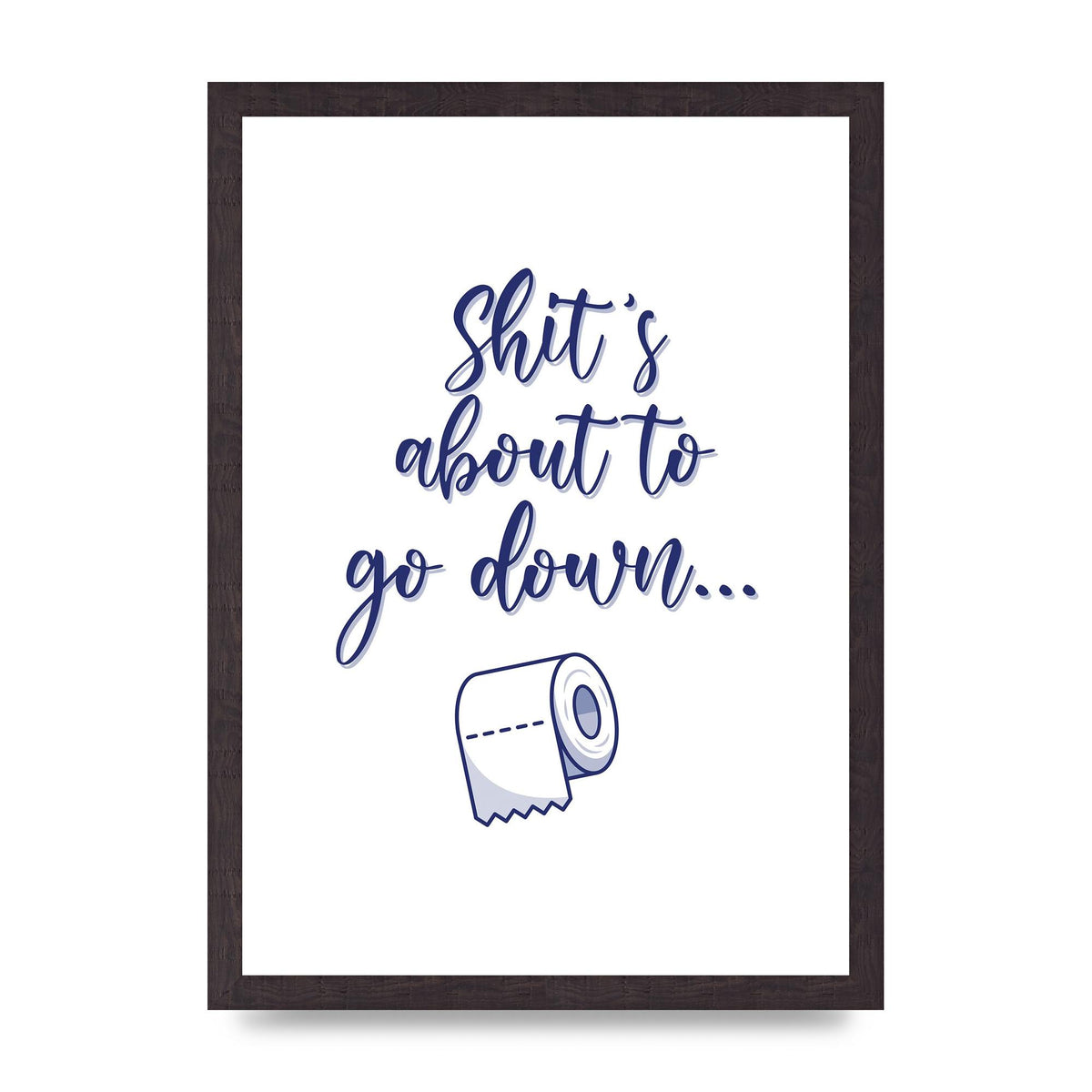 Shit Is About To" Wall Art - A3 framed