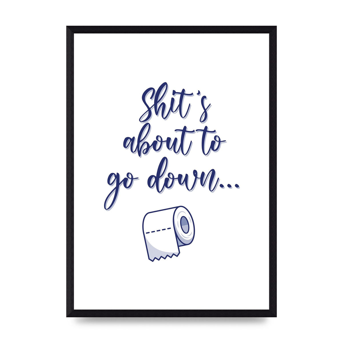 Shit Is About To" Wall Art - A3 framed