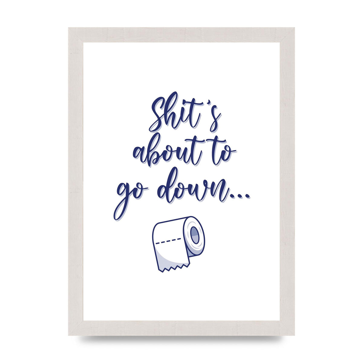 Shit Is About To" Wall Art - A4 framed