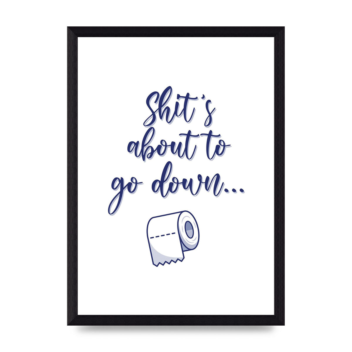 Shit Is About To" Wall Art - A4 framed
