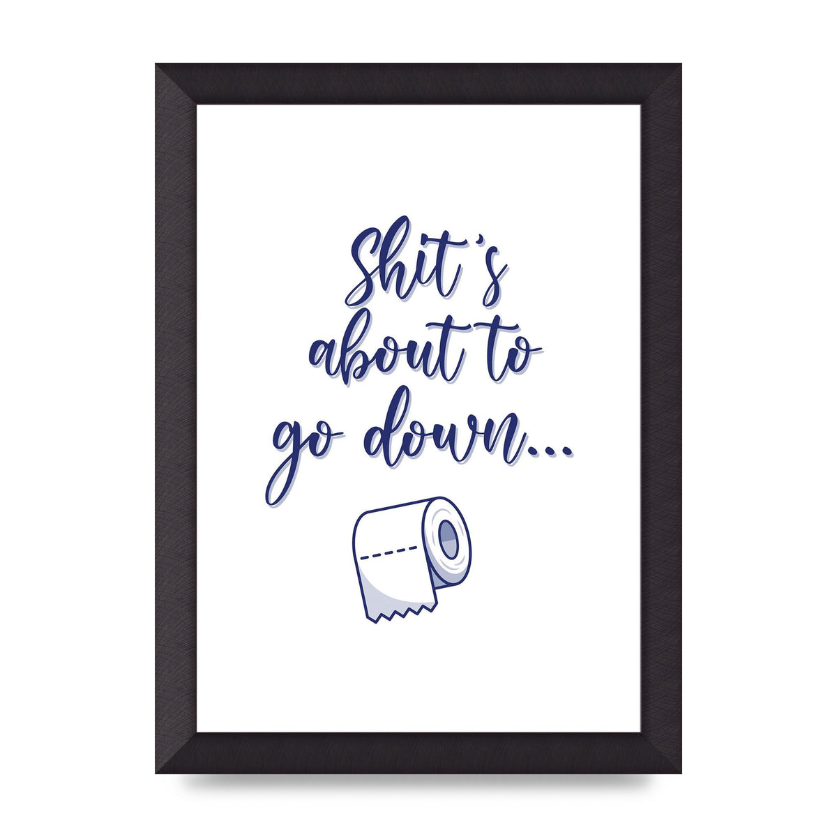 Shit Is About To" Wall Art - A4 framed