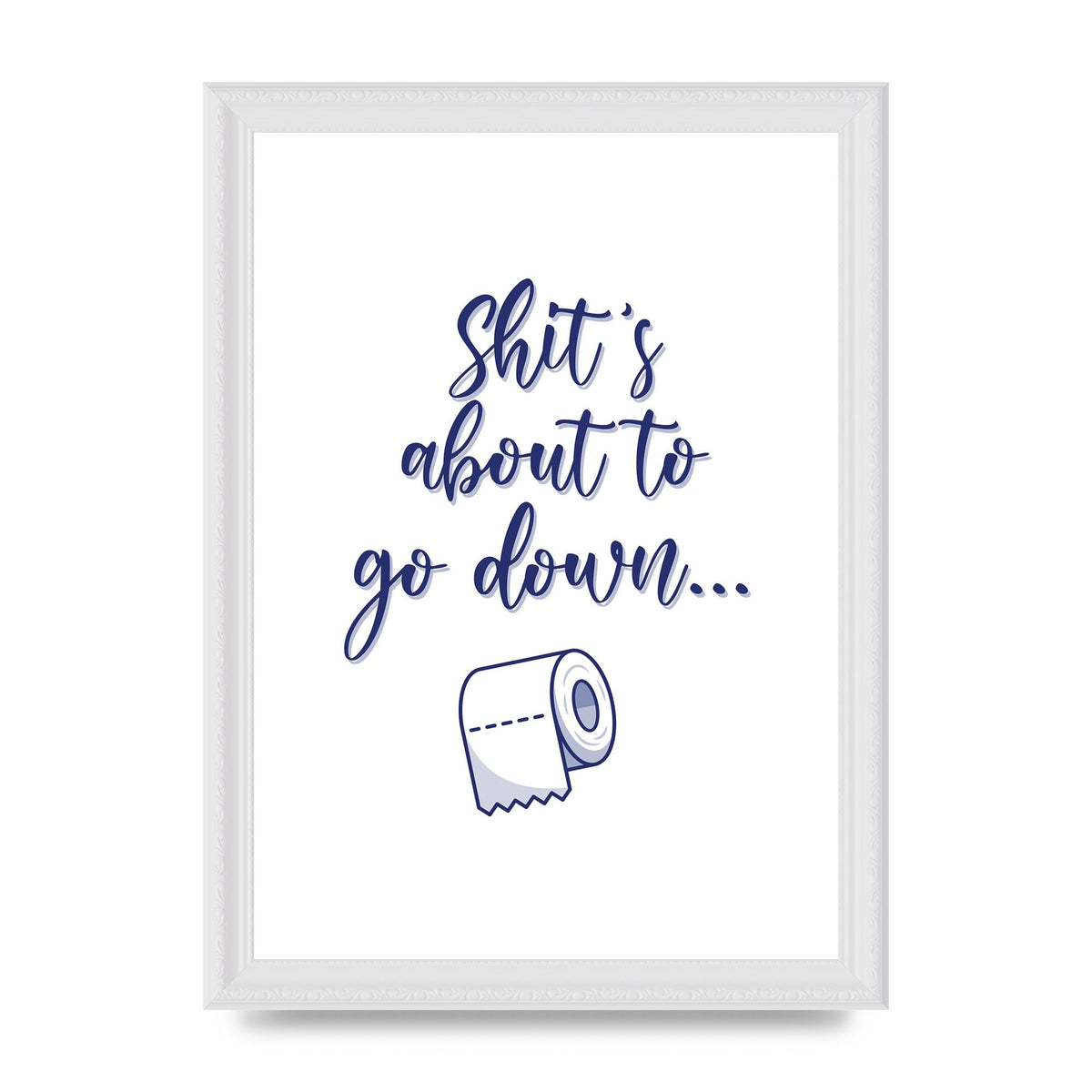 Shit Is About To" Wall Art - A4 framed