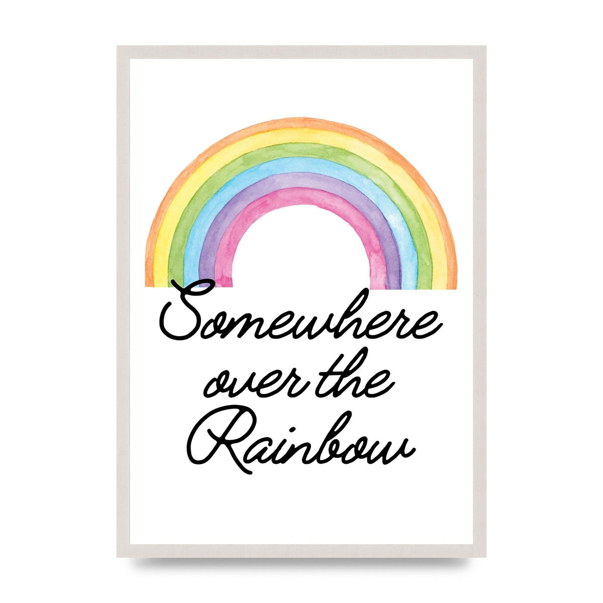 Somewhere Over The Rainbow Wall Art - A2 framed