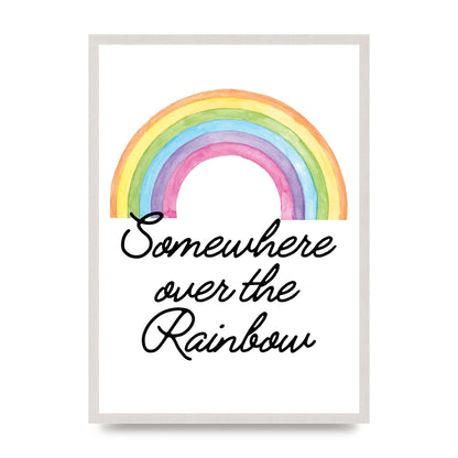 Somewhere Over The Rainbow Wall Art - A2 framed