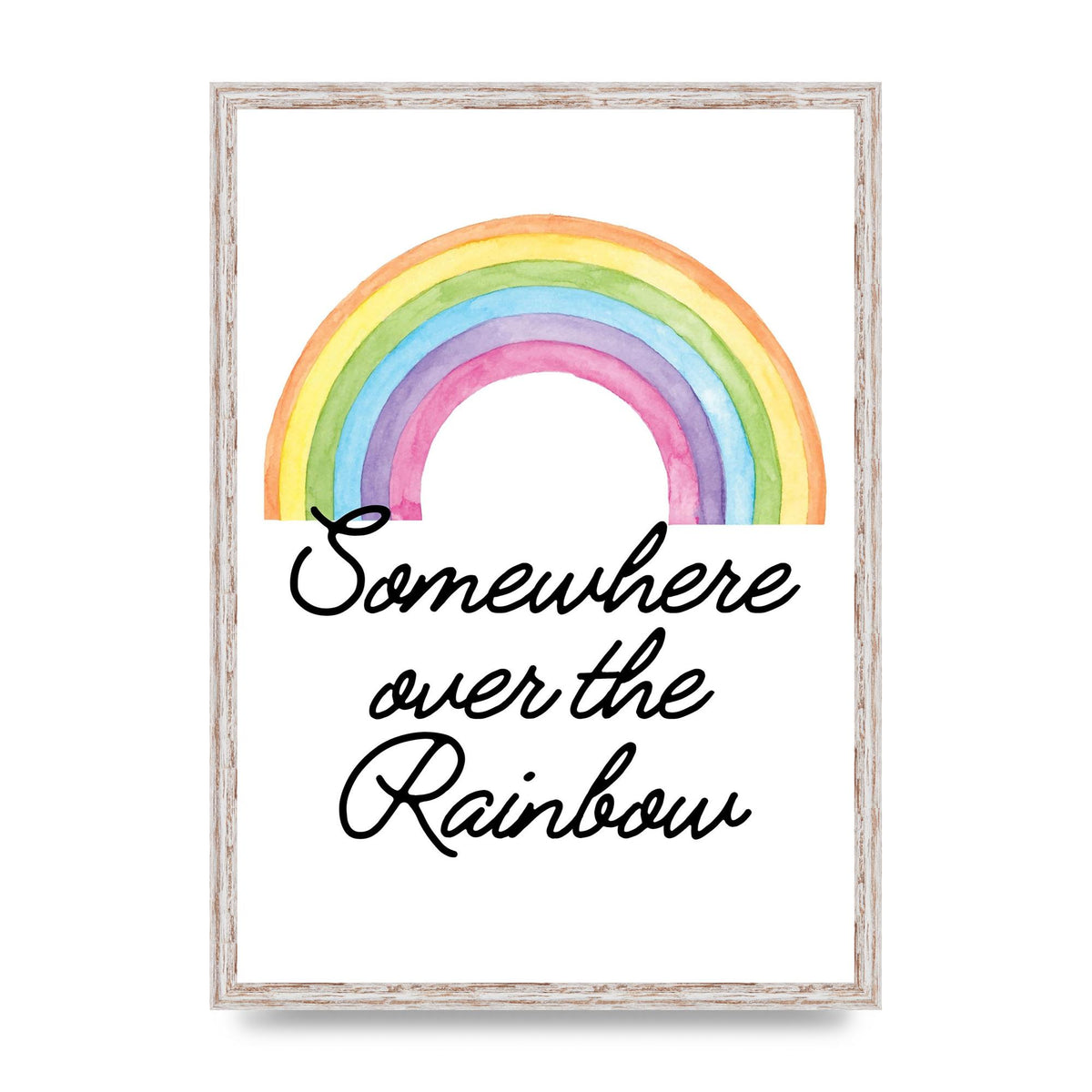 Somewhere Over The Rainbow Wall Art - A2 framed