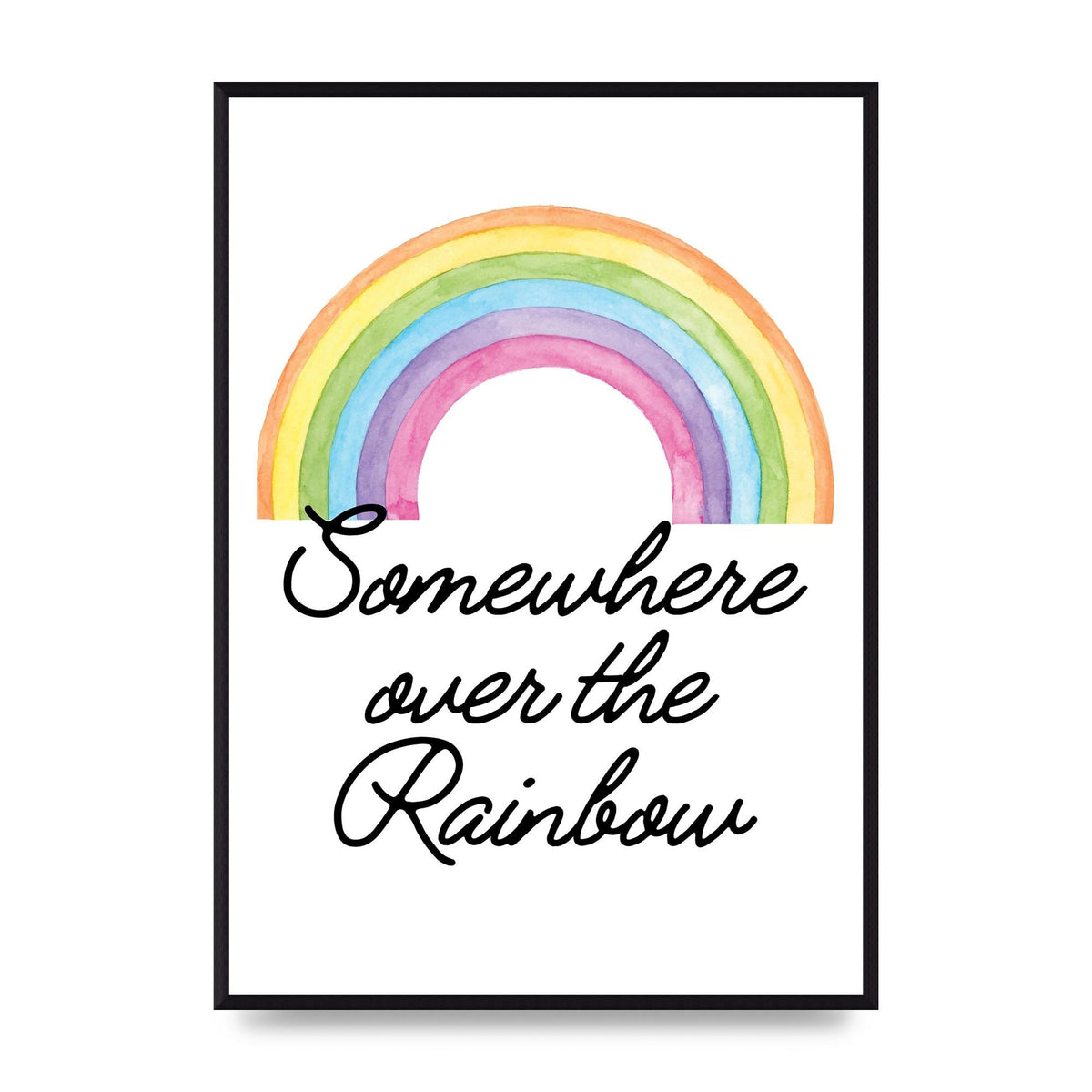 Somewhere Over The Rainbow Wall Art - A2 framed