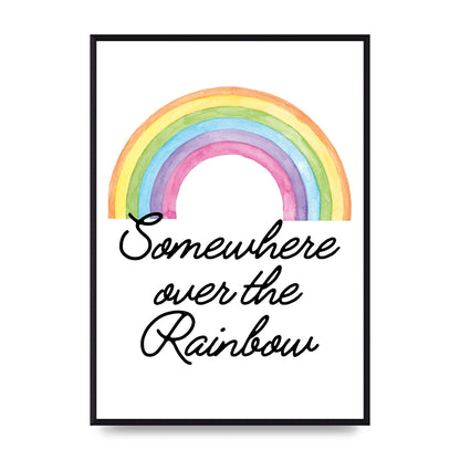 Somewhere Over The Rainbow Wall Art - A2 framed