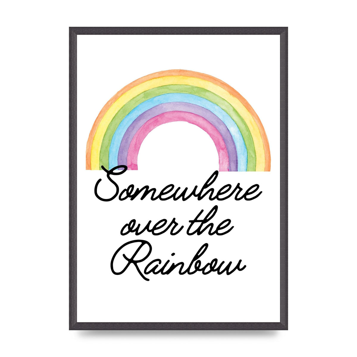 Somewhere Over The Rainbow Wall Art - A2 framed