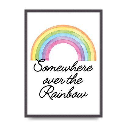 Somewhere Over The Rainbow Wall Art - A2 framed