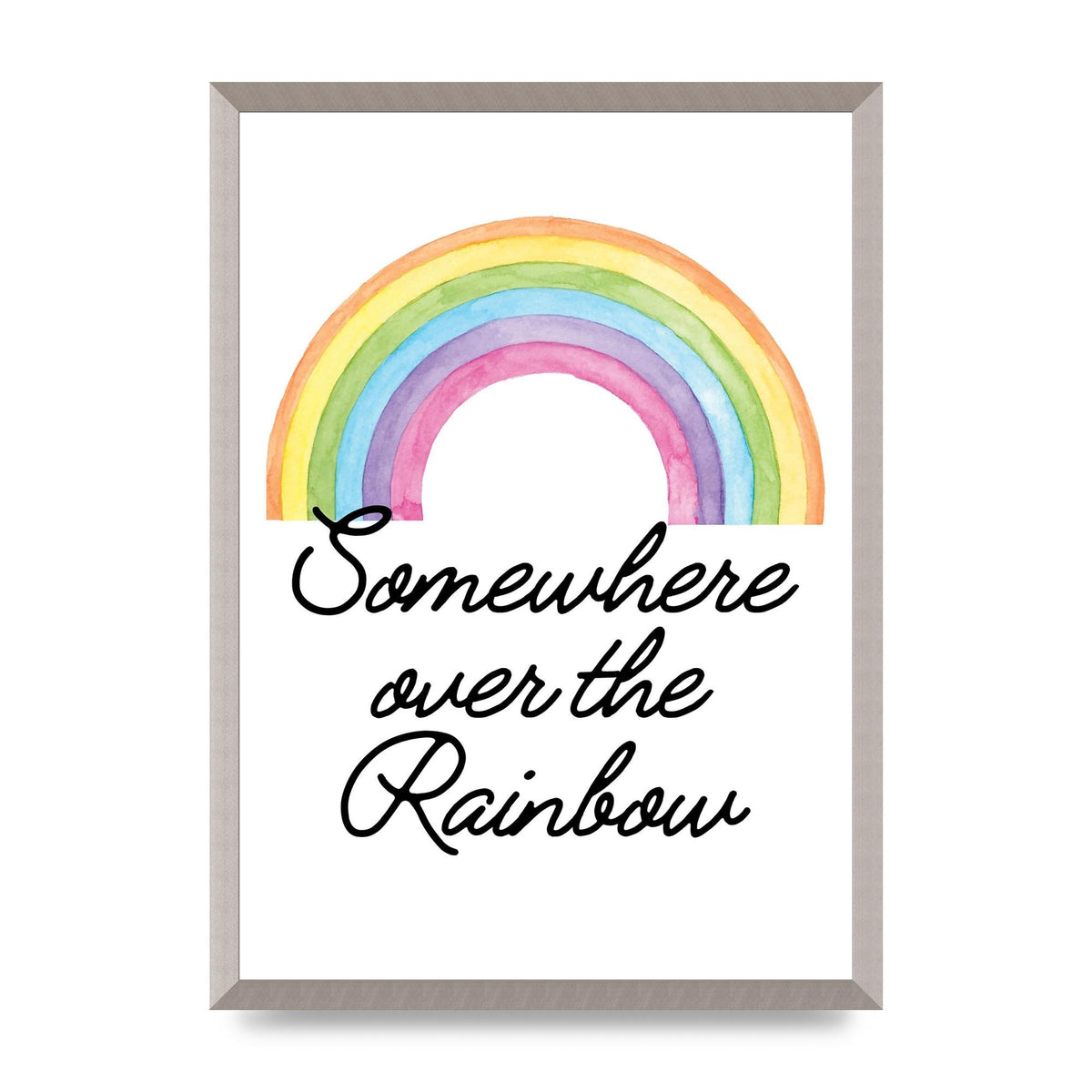 Somewhere Over The Rainbow Wall Art - A2 framed
