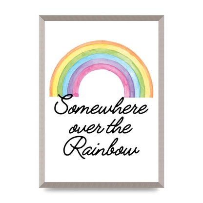 Somewhere Over The Rainbow Wall Art - A2 framed