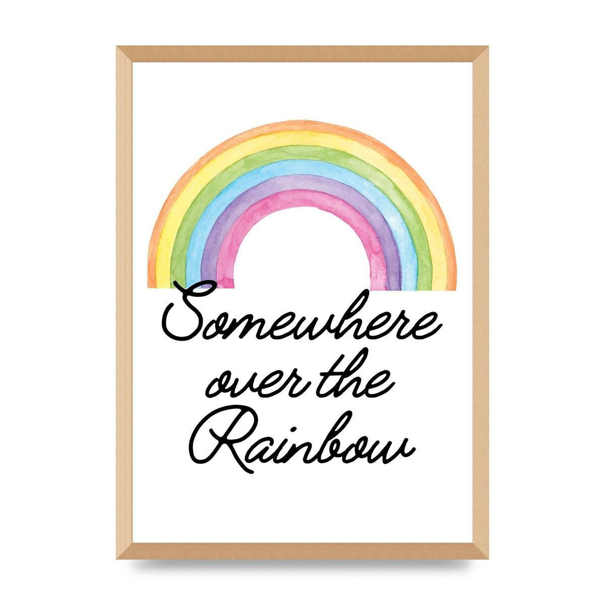Somewhere Over The Rainbow Wall Art - A2 framed