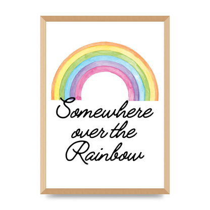 Somewhere Over The Rainbow Wall Art - A2 framed
