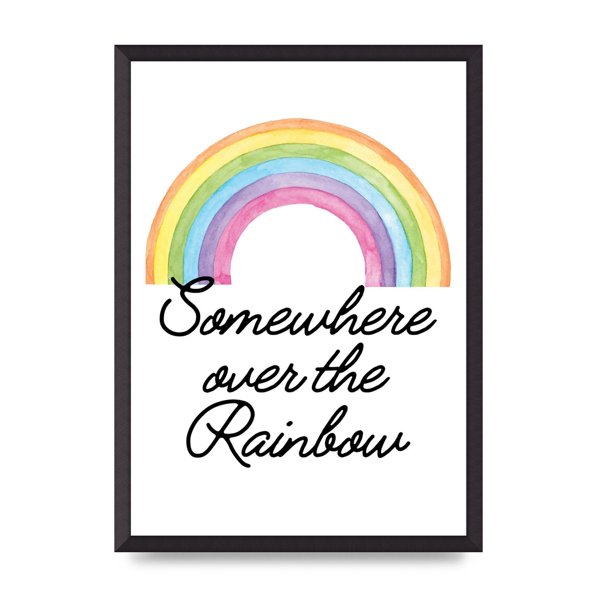 Somewhere Over The Rainbow Wall Art - A2 framed